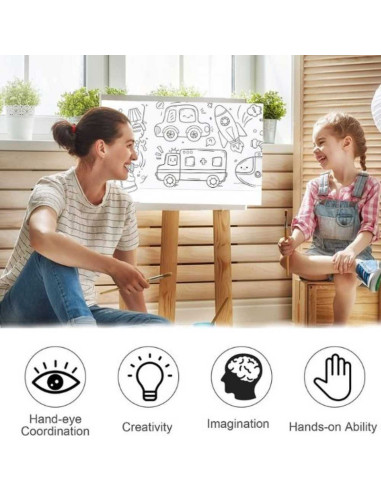 Hartie Auto-adeziva si Decupabila pentru Desenat si Colorat, Model Masini si 48 Markere cu 2 Capete si Geant de Depozitare