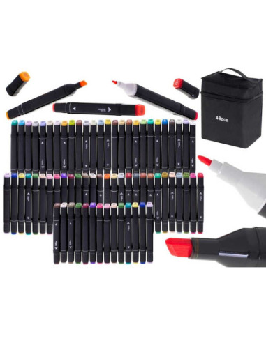 Hartie Auto-adeziva si Decupabila pentru Desenat si Colorat, Model Masini si 48 Markere cu 2 Capete si Geant de Depozitare
