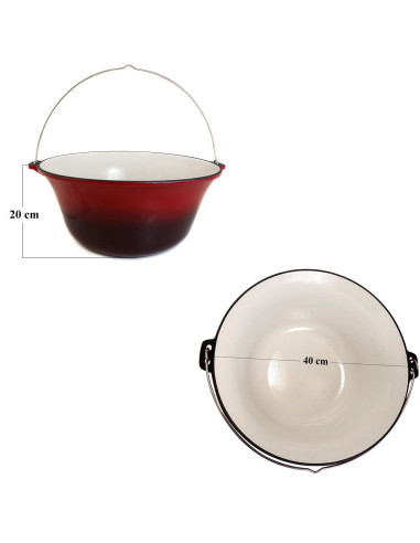 Ceaun, tuci, fonta, emailat, 16 L, Artool