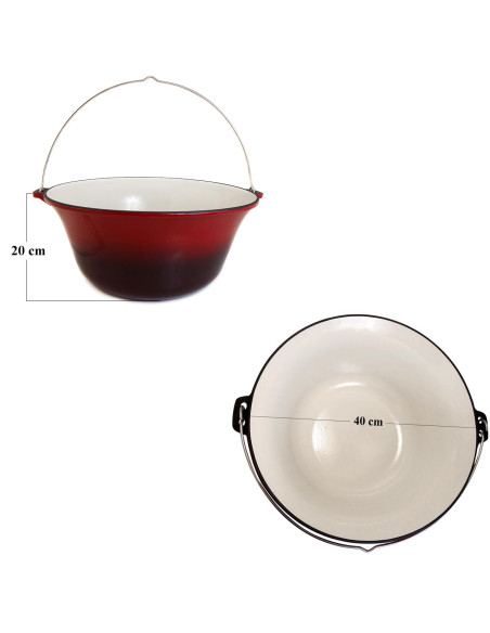 Ceaun, tuci, fonta, emailat, 16 L, Artool