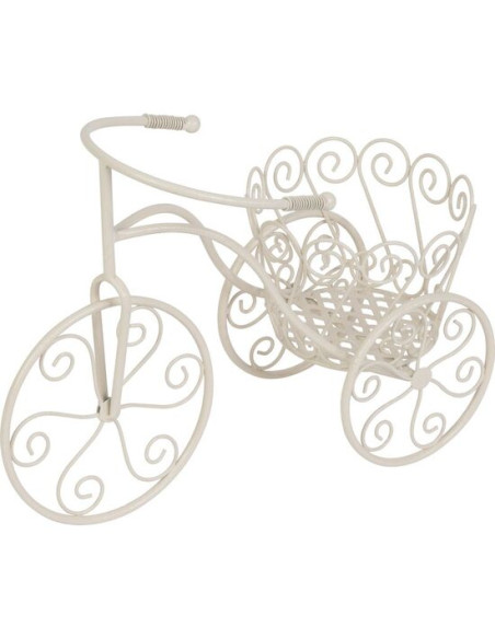 Suport metalic pentru ghiveci flori, MagicHome, model bicicleta, 48x20x35 cm