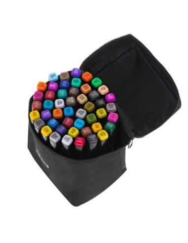 Hartie Auto-adeziva si Decupabila pentru Desenat si Colorat, Model Printese si 48 Markere cu 2 Capete si Geant de Depozitare