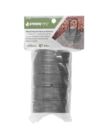 Rozeta plastic pentru fixare folii antiburuieni, set 50 buc, 7 cm, Strend Pro