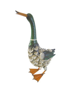 Decoratiune gradina, MagicHome, rata salbatica, metalica, 35x16.5x47 cm