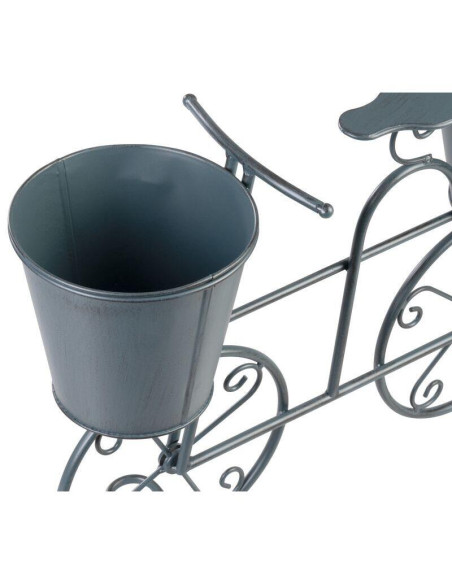 Suport metalic pentru ghivece flori, MagicHome, model bicicleta, 2 suporturi, 50x15x37 cm