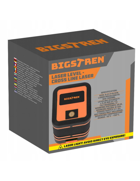 Nivela laser, verde, linie incrucisata, cu carcasa, 360°, 25 m, Bigstren