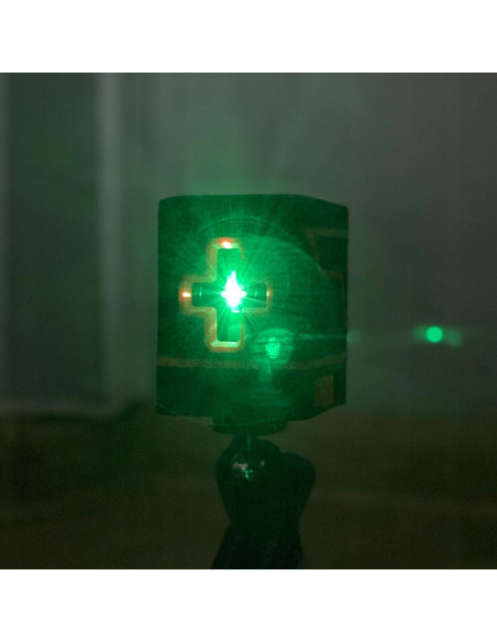 Nivela laser, verde, linie incrucisata, cu carcasa, 360°, 25 m, Bigstren