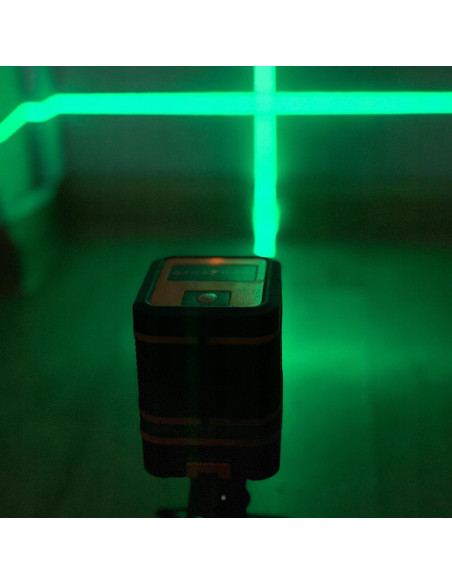 Nivela laser, verde, linie incrucisata, cu carcasa, 360°, 25 m, Bigstren