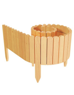 Gard de gradina decorativ din lemn, natur, 200x20 cm