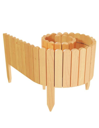 Gard de gradina decorativ din lemn, natur, 200x20 cm