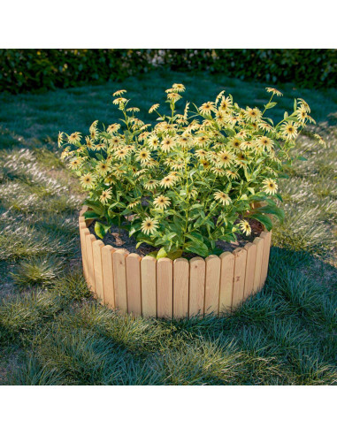 Gard de gradina decorativ din lemn, natur, 200x20 cm