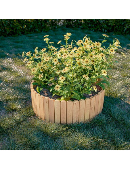 Gard de gradina decorativ din lemn, natur, 200x20 cm