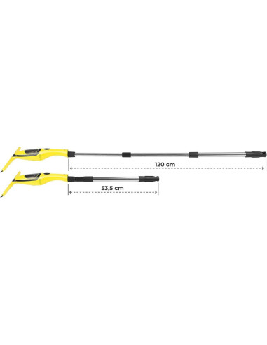 Aspirator de geamuri si oglinzi, electric, maner telescopic 120 cm, stergator/curatator fara fir cu acumulator 200 mAh, 280 ml, 