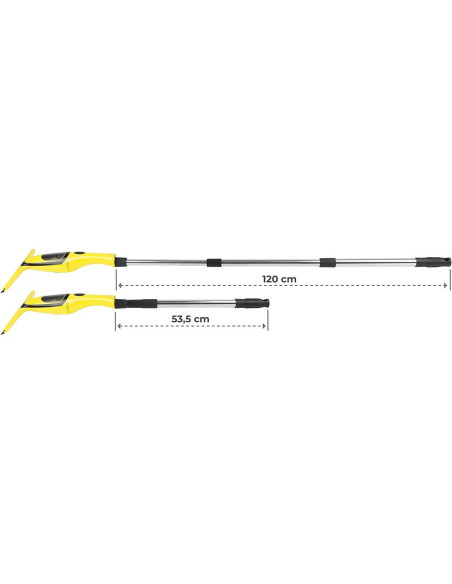 Aspirator de geamuri si oglinzi, electric, maner telescopic 120 cm, stergator/curatator fara fir cu acumulator 200 mAh, 280 ml, 