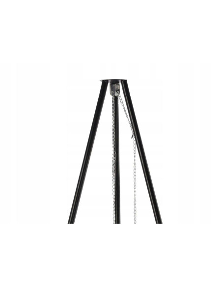 Gratar de gradina cu carbuni, grill rotund, trepied ajustabil, 64.5x64.5x150 cm, Chomik