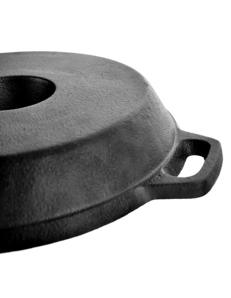 Tigaie fonta cu suport pentru pui la cuptor/gratar, 28x9 cm, Perfect Home