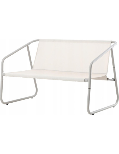 Set mobilier gradina/terasa, bej, otel, textil, 1 masa, 2 scaune, 1 canapea, Soffi