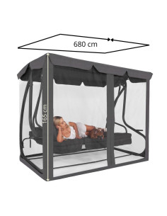 Rezerva plasa tantari pentru balansoar, gri, 225x115x165 cm, Springos 2