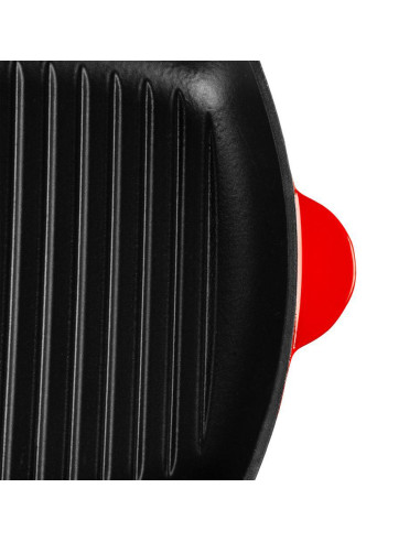 Tigaie grill, fonta, patrata, cu ciocuri, 27x27 cm, MagicHome