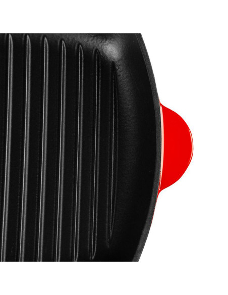 Tigaie grill, fonta, patrata, cu ciocuri, 27x27 cm, MagicHome