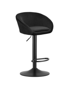 Scaun de bucatarie/bar, Artool, East, rotativ, catifea, negru, 53x46x81-103 cm