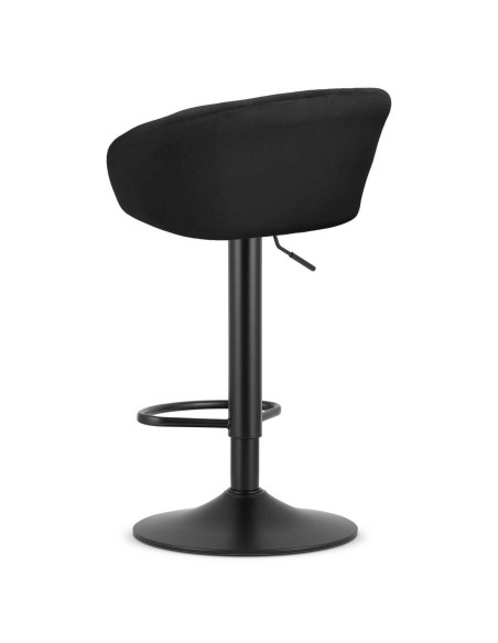 Scaun de bucatarie/bar, Artool, East, rotativ, catifea, negru, 53x46x81-103 cm
