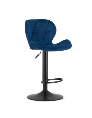 Scaun de bucatarie/bar, Artool, West, rotativ, catifea, bleumarin si negru, 46x48.5x90-111 cm