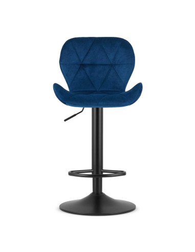 Scaun de bucatarie/bar, Artool, West, rotativ, catifea, bleumarin si negru, 46x48.5x90-111 cm