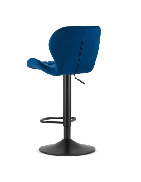Scaun de bucatarie/bar, Artool, West, rotativ, catifea, bleumarin si negru, 46x48.5x90-111 cm