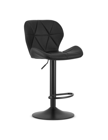 Scaun de bucatarie/bar, Artool, West, rotativ, piele ecologica, negru, 46x48.5x90-111 cm