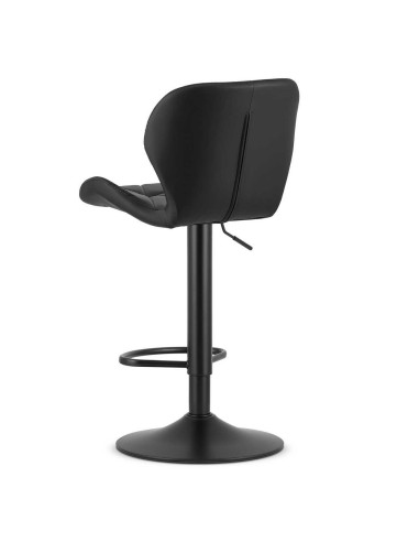 Scaun de bucatarie/bar, Artool, West, rotativ, piele ecologica, negru, 46x48.5x90-111 cm