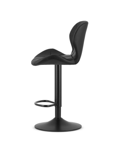Scaun de bucatarie/bar, Artool, West, rotativ, piele ecologica, negru, 46x48.5x90-111 cm