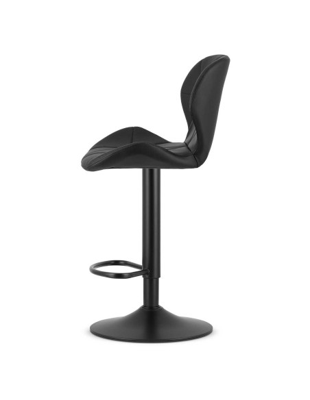 Scaun de bucatarie/bar, Artool, West, rotativ, piele ecologica, negru, 46x48.5x90-111 cm