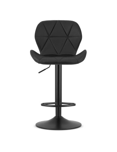 Scaun de bucatarie/bar, Artool, West, rotativ, piele ecologica, negru, 46x48.5x90-111 cm
