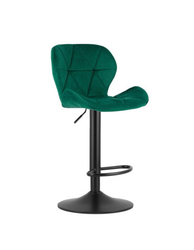 Scaun de bucatarie/bar, Artool, West, rotativ, catifea, verde si negru, 46x48.5x90-111 cm