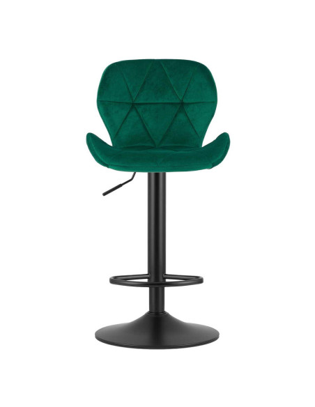 Scaun de bucatarie/bar, Artool, West, rotativ, catifea, verde si negru, 46x48.5x90-111 cm