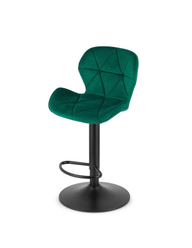 Scaun de bucatarie/bar, Artool, West, rotativ, catifea, verde si negru, 46x48.5x90-111 cm