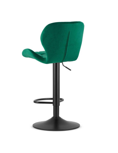 Scaun de bucatarie/bar, Artool, West, rotativ, catifea, verde si negru, 46x48.5x90-111 cm
