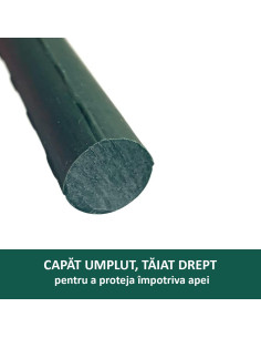 Set 25 araci/suport pentru rosii, castraveti, fasole, metal + PVC, verde, 210x1.6 cm, Artool 2