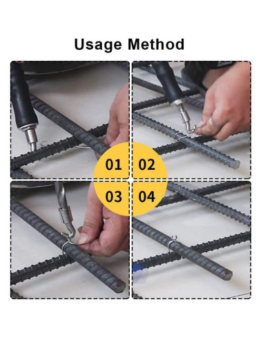 Set 3000 bucle de sarma pentru legat otel beton, 1.1x100 mm