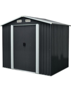 Casuta/magazie/sopron de gradina pentru depozitare unelte, metal, antracit, 236x174x206 cm, Strend Pro