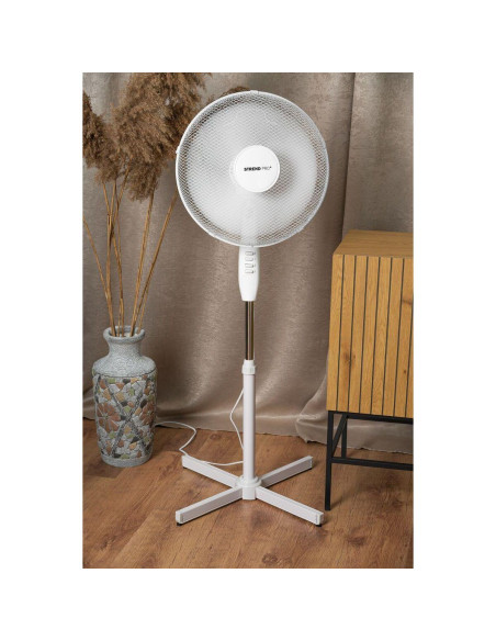 Ventilator cu picior pentru podea, 45 W, 2 viteze, inaltime reglabila, 100-120 cm, diametru 40 cm, Strend Pro