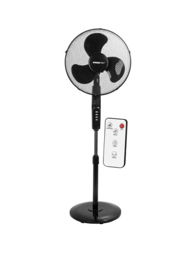 Ventilator cu picior pentru podea, 45 W, 3 viteze, telecomanda, inaltime reglabila, 100-125 cm, diametru 40 cm, Strend Pro