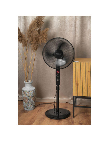 Ventilator cu picior pentru podea, 45 W, 3 viteze, telecomanda, inaltime reglabila, 100-125 cm, diametru 40 cm, Strend Pro