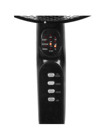 Ventilator cu picior pentru podea, 45 W, 3 viteze, telecomanda, inaltime reglabila, 100-125 cm, diametru 40 cm, Strend Pro