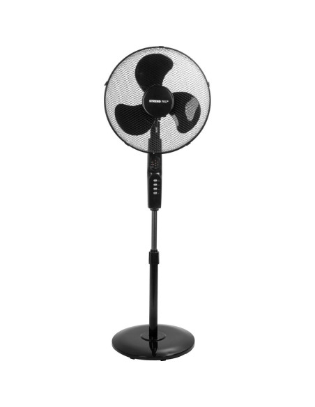 Ventilator cu picior pentru podea, 45 W, 3 viteze, telecomanda, inaltime reglabila, 100-125 cm, diametru 40 cm, Strend Pro
