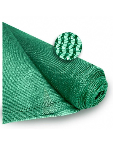 Plasa de umbrire, 80 g/mp, grad de umbrire 85%, verde, 10x2 m, cu 50 de coliere pentru montare, 150x2.5 mm