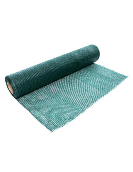 Plasa de umbrire, 80 g/mp, grad de umbrire 85%, verde, 10x2 m, cu 50 de coliere pentru montare, 150x2.5 mm