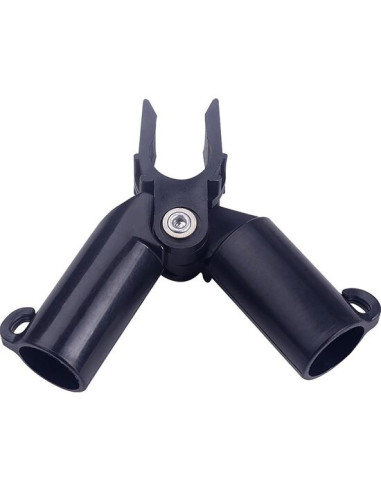 Conector plastic, superior, de tip X, reglabil, pentru araci de 16 mm, set 4 buc, negru