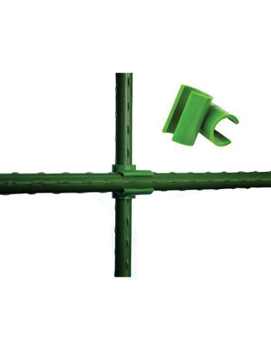 Conector plastic tip T pentru araci de 11 mm, set 24 buc, verde